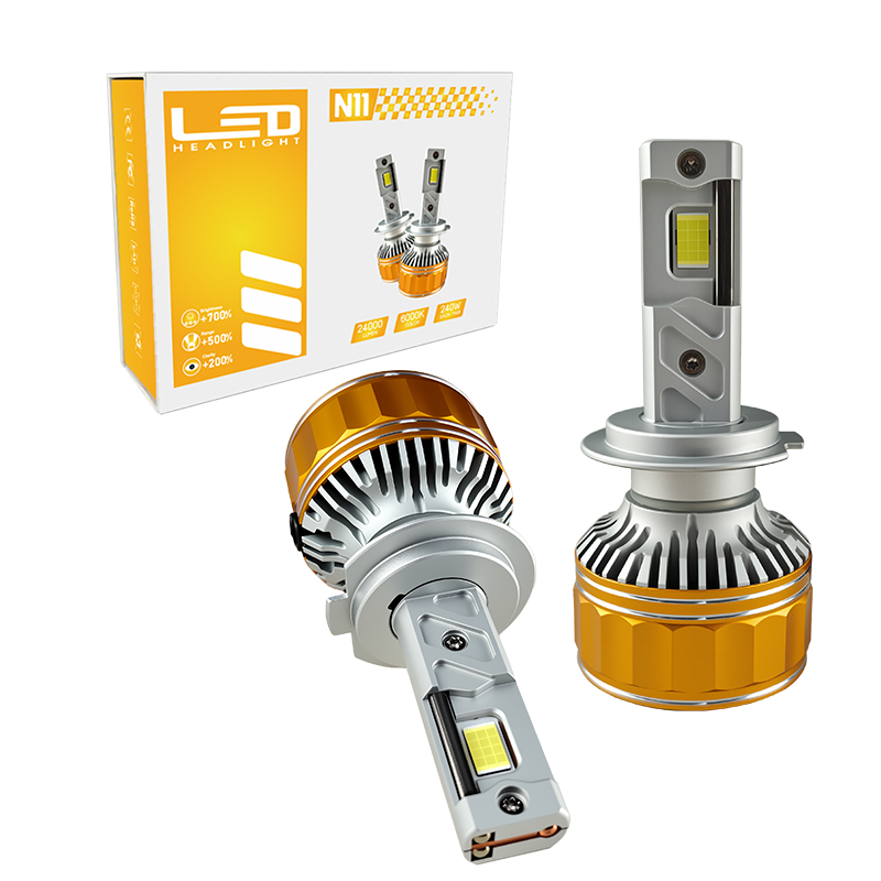 N11 H7 240W 24000LM High power LED Headlight Bulb Light Combo